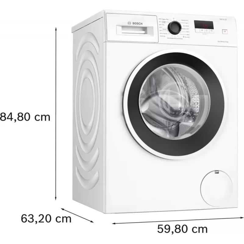 Máquina de lavar roupa Bosch Serie 2 WGE0240ASN carga frontal 7 kg 1351 rpm branco