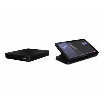 Controlador de conferência Lenovo ThinkSmart 12QL0004MT para Zoom, dispositivo compacto preto para controlo de reuniões