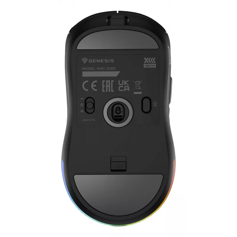 Rato gaming GENESIS Zircon XIII ambidestro RF sem fios + USB Type-C ótico 26000 DPI