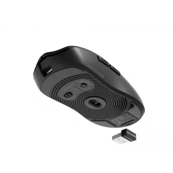 Rato gaming GENESIS Zircon 500 para destros RF sem fios + Bluetooth + USB Type-C ótico 10000 DPI