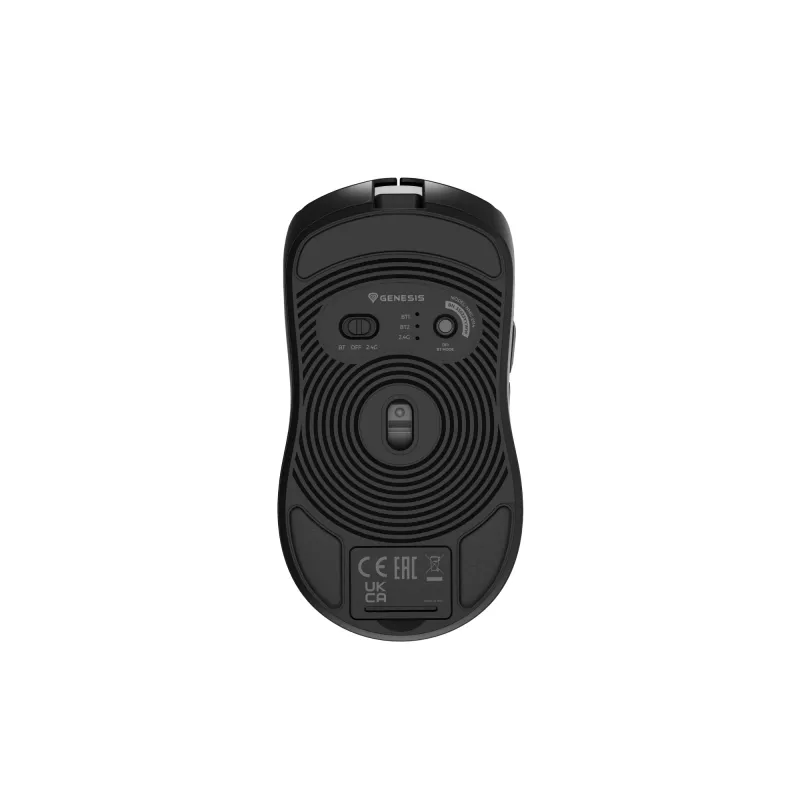 Rato gaming GENESIS Zircon 500 para destros RF sem fios + Bluetooth + USB Type-C ótico 10000 DPI