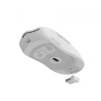 Rato gaming GENESIS Zircon 500 para destros RF sem fios + Bluetooth + USB Type-C ótico 10000 DPI