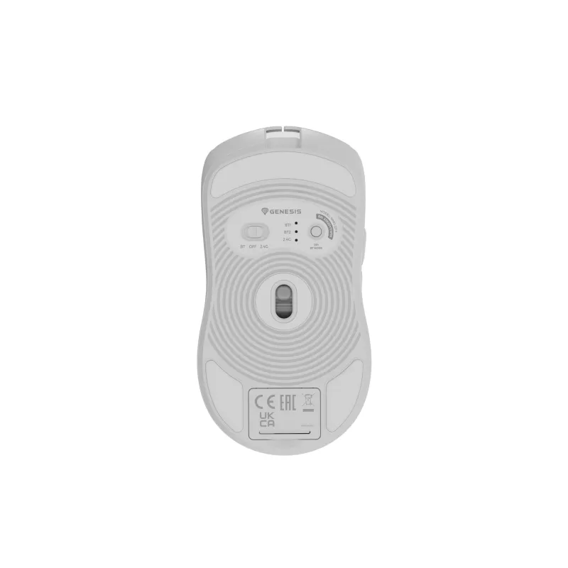 Rato gaming GENESIS Zircon 500 para destros RF sem fios + Bluetooth + USB Type-C ótico 10000 DPI