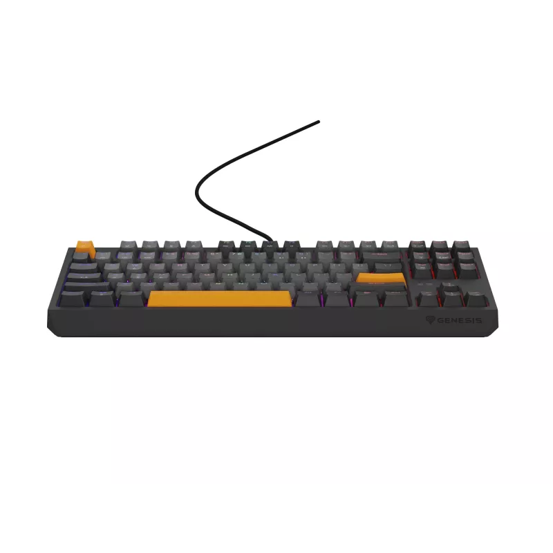 Genesis Thor 230 TKL teclado mecânico gaming com fios, US, Anchor Gray Negative, Outemu Red