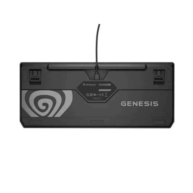 Genesis Thor 230 TKL teclado mecânico gaming com fios, US, Anchor Gray Negative, Outemu Red