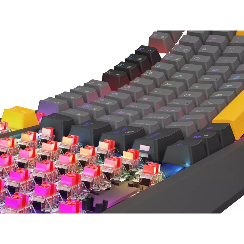 Genesis Thor 230 TKL teclado mecânico gaming com fios, US, Anchor Gray Negative, Outemu Red