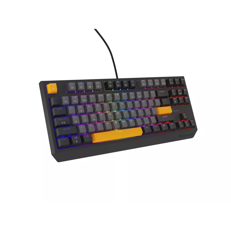 Genesis Thor 230 TKL teclado mecânico gaming com fios, US, Anchor Gray Negative, Outemu Red