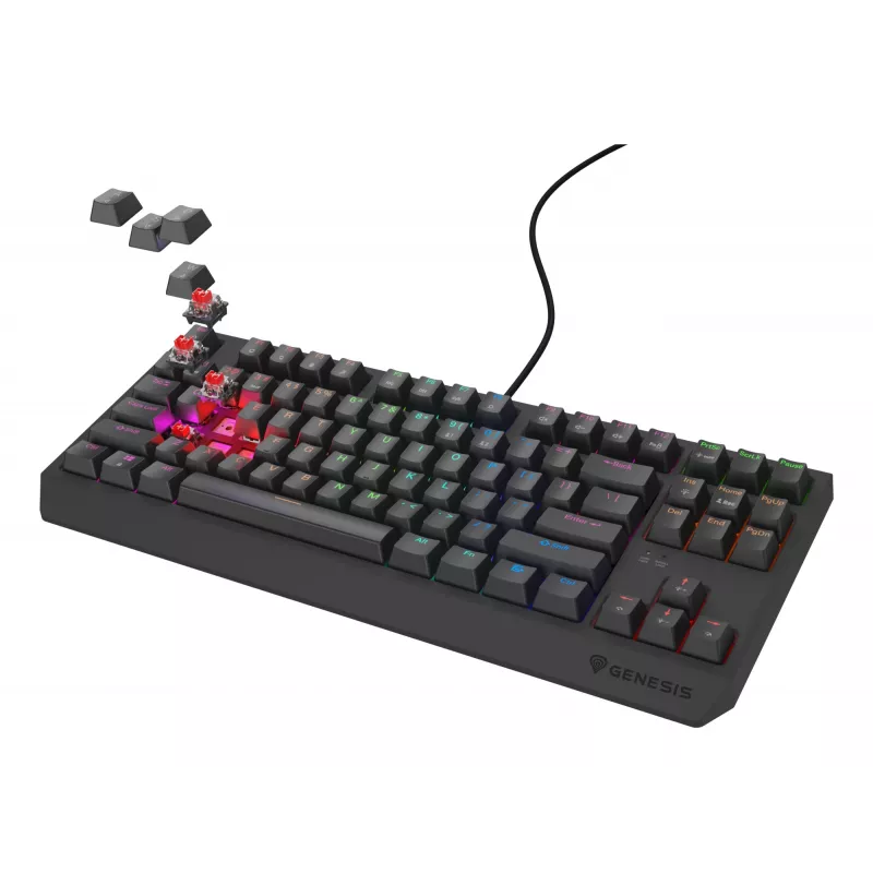 Teclado gaming GENESIS Thor 230 TKL Lite USB QWERTY inglês preto