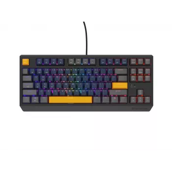 Teclado gaming GENESIS THOR 230 TKL USB + RF sem fios + Bluetooth QWERTY preto, azul, cinzento, laranja