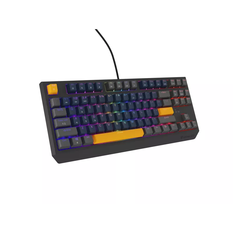 Teclado gaming GENESIS THOR 230 TKL USB + RF sem fios + Bluetooth QWERTY preto, azul, cinzento, laranja