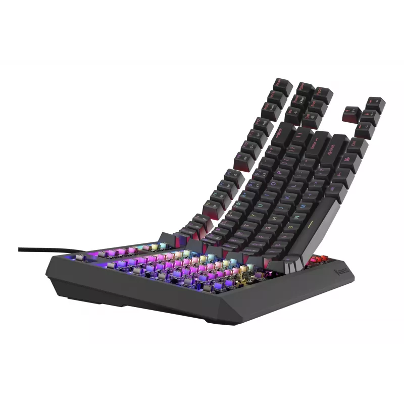 Teclado gaming mecânico Genesis Thor 230 TKL — tenkeyless, US QWERTY, switches Outemu Brown, RGB, 1000 Hz, USB
