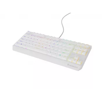 Teclado gaming GENESIS Thor 230 TKL USB + RF sem fios + Bluetooth QWERTY branco