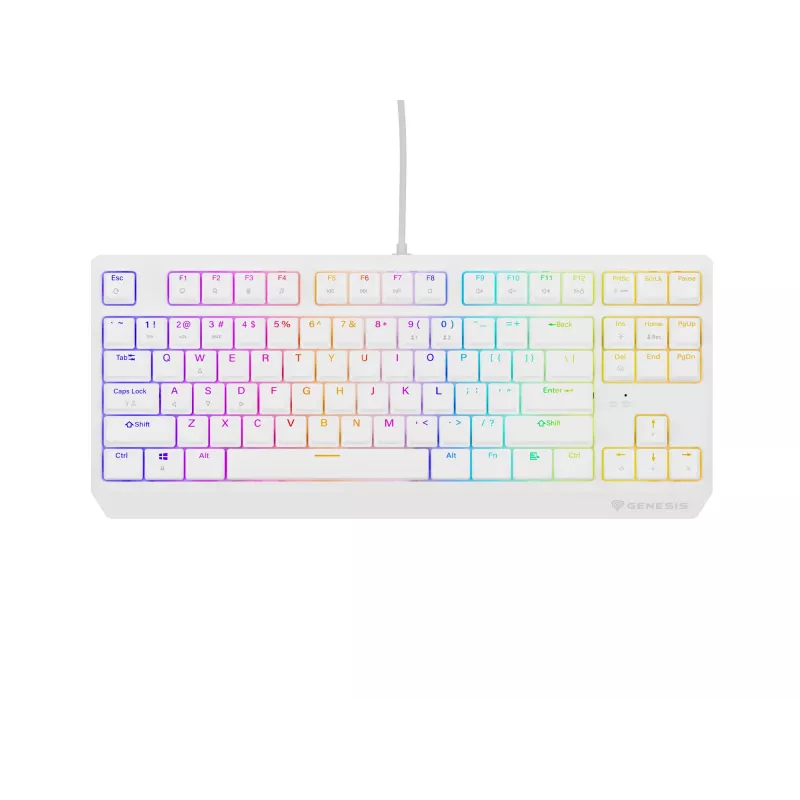 Genesis Thor 230 TKL teclado mecânico gaming com fios, US, branco, Outemu Brown