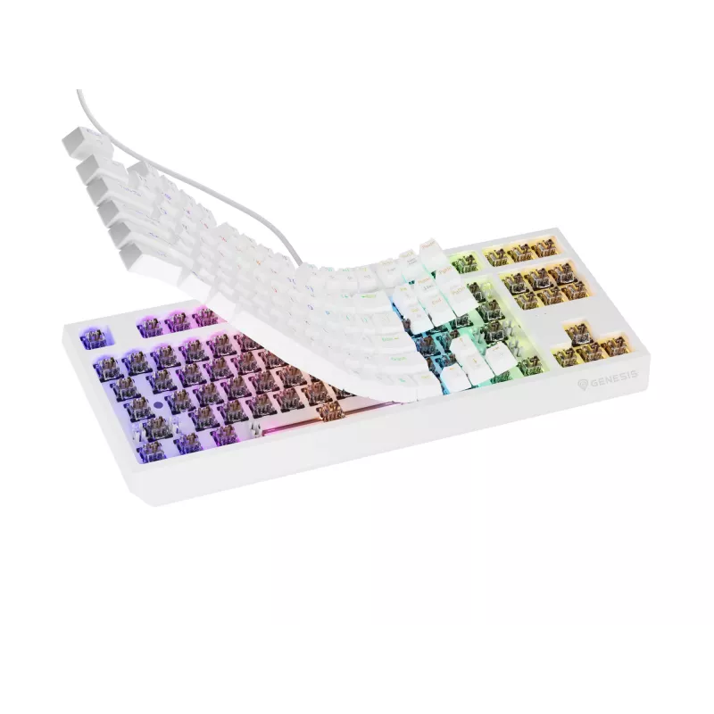 Genesis Thor 230 TKL teclado mecânico gaming com fios, US, branco, Outemu Brown