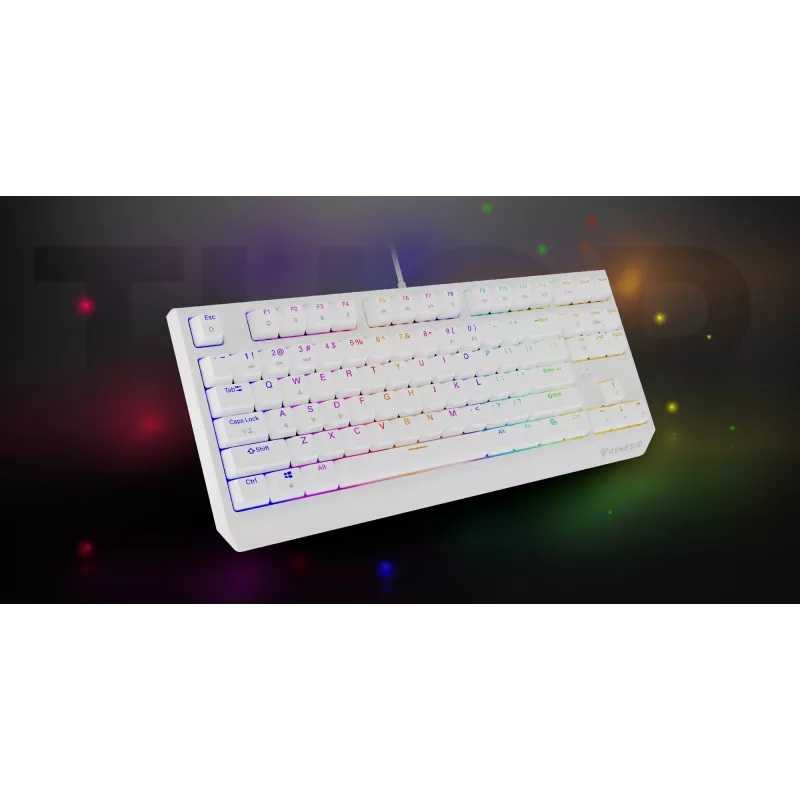 Genesis Thor 230 TKL teclado mecânico gaming com fios, US, branco, Outemu Brown
