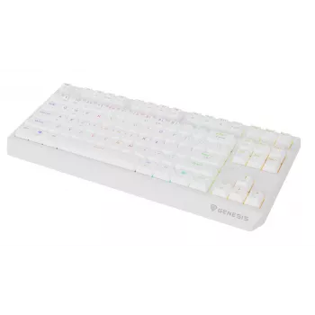 Teclado gaming tenkeyless GENESIS Thor 230 TKL — USB, RF Wireless, Bluetooth, QWERTY, branco