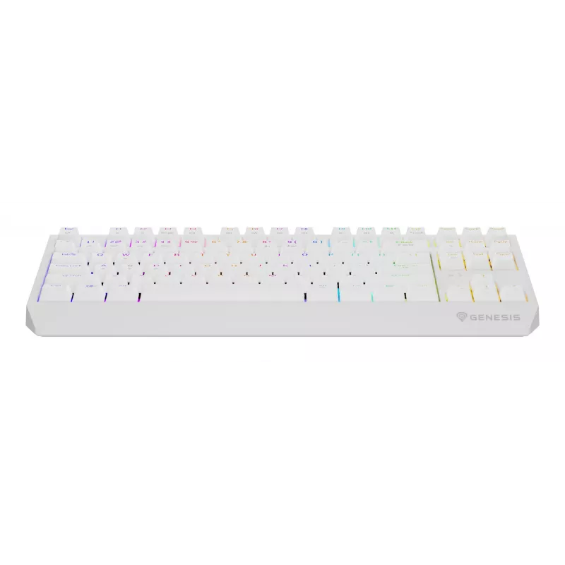 Teclado gaming tenkeyless GENESIS Thor 230 TKL — USB, RF Wireless, Bluetooth, QWERTY, branco