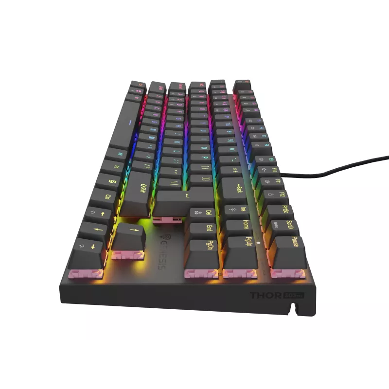 Teclado gaming GENESIS Thor 303 TKL USB QWERTY US International preto