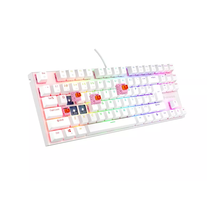 Teclado gaming GENESIS Thor 303 TKL USB QWERTY US International branco