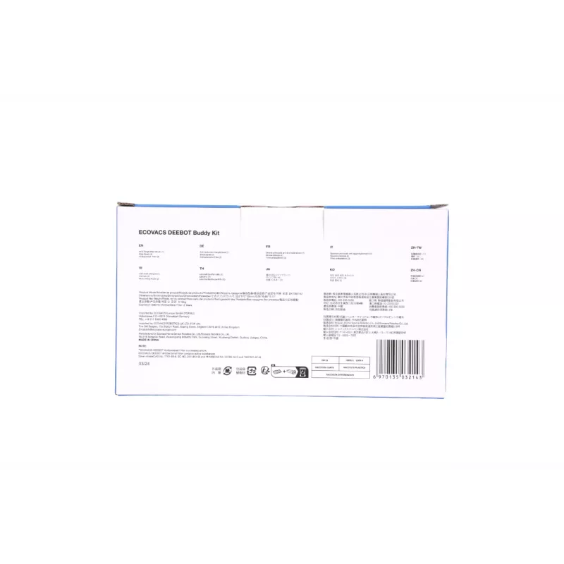 Conjunto de acessórios Ecovacs DKT080142 para aspirador robô — conjunto de peças de substituição
