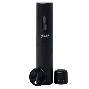 Abridor de vinho elétrico Adler AD 4509 — abridor de garrafas sem fios a pilhas, preto