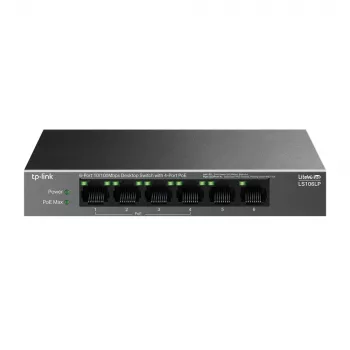 Switch de rede TP-Link LiteWave LS106LP não gerido Fast Ethernet (10/100) Power over Ethernet (PoE) preto