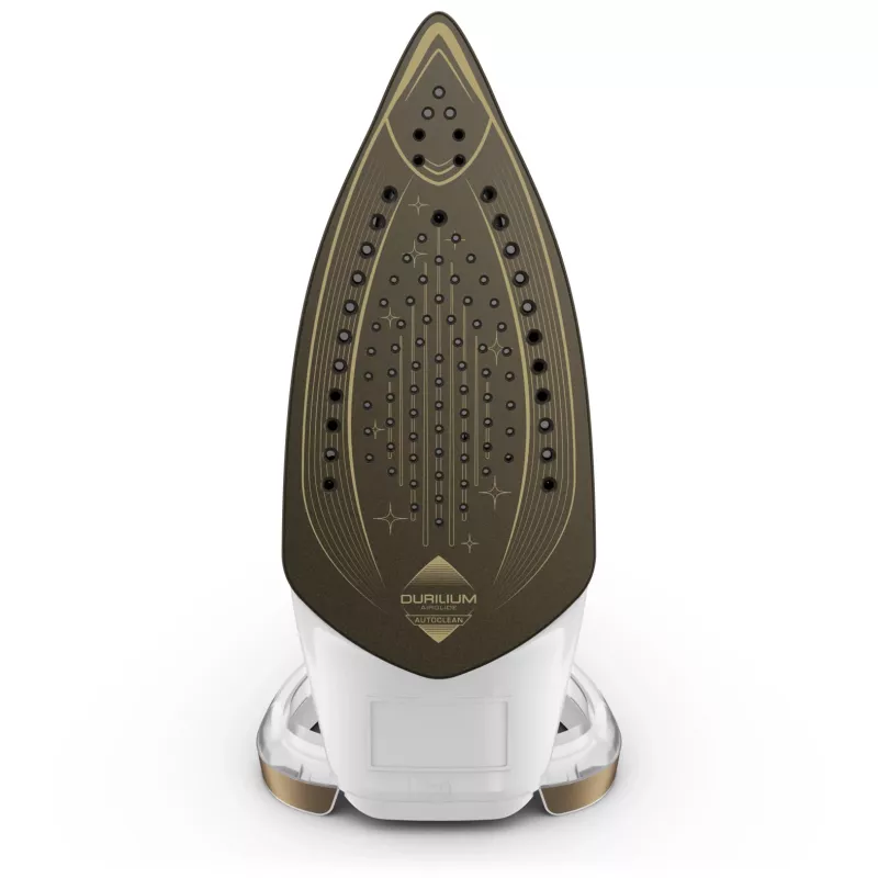 Ferro de engomar a seco e a vapor Tefal Puregliss FV8042 com base Durilium AirGlide Autoclean, 3000 W, bronze, branco