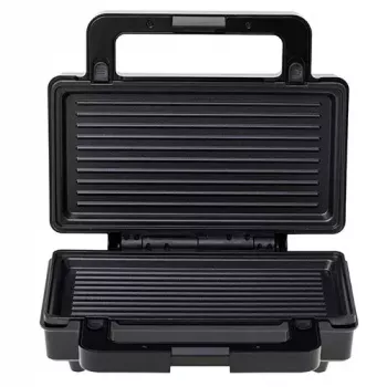 Máquina de sandes Adler AD 3073 — 2 sandes, 1400 W, prateado/preto, placas removíveis, armazenamento vertical