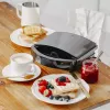 Máquina de sandes Adler AD 3069 – prensa de sandes compacta de mesa, 750 W, 2 sandes, preta
