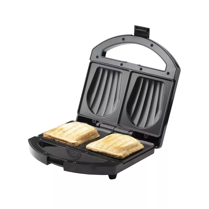 Máquina de sandes Adler AD 3069 – prensa de sandes compacta de mesa, 750 W, 2 sandes, preta