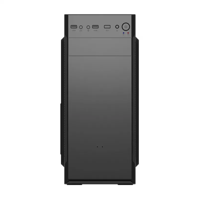 FSP CMT160 caixa de PC Midi Tower, ATX/micro ATX/ITX, compartimentos 1x 5,25″ + 1x 3,5″ + 2x 2,5″, 6 ranhuras de expansão, sem fonte de alimentação, preta
