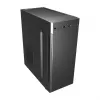 FSP CMT160 caixa de PC Midi Tower, ATX/micro ATX/ITX, compartimentos 1x 5,25″ + 1x 3,5″ + 2x 2,5″, 6 ranhuras de expansão, sem fonte de alimentação, preta