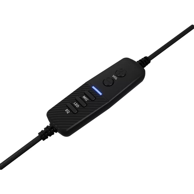 Headset GENESIS Neon 764 com fios gaming com arco de cabeça USB Type-A preto