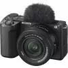 Sony ZV-E10 II (ZVE10M2KB) câmara mirrorless para vlog com objetiva 16-50mm f/3.5-5.6, 26 MP APS-C Exmor R CMOS, 4K 3840x2160, ecrã tátil articulado de 3 polegadas, Wi-Fi, preta