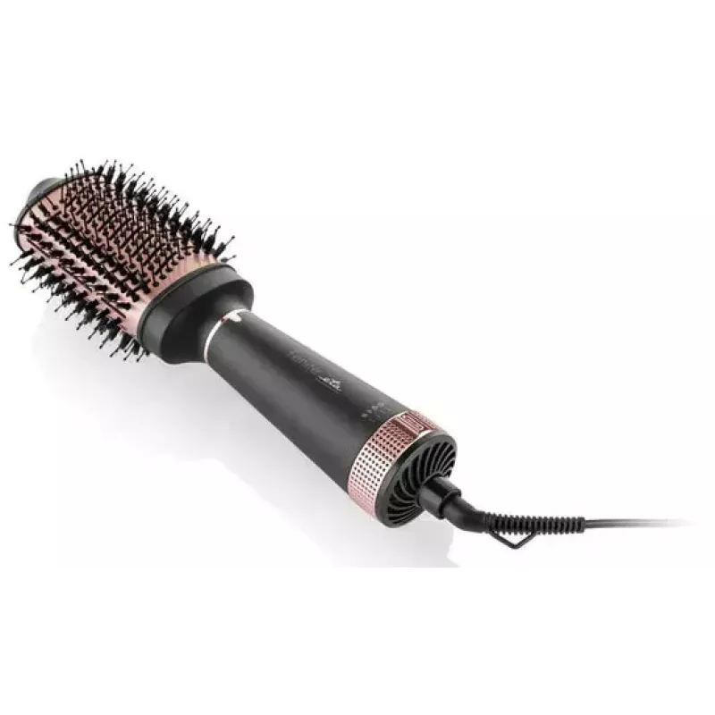 Escova de ar quente ETA Fenité Airflow 1300 W, revestimento cerâmico, 3 níveis de temperatura, cabo 1,7 m, preto/rosa