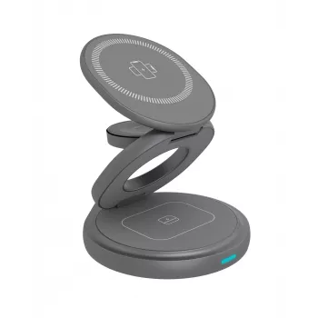 ICY BOX IB-SH101-CH auscultadores, smartphone, smartwatch antracite, cinzento carregamento rápido interior