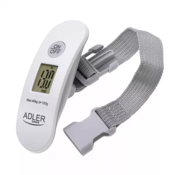 Balança de bagagem Adler AD 8189 – máx. 40 kg, precisão 100 g, branca
