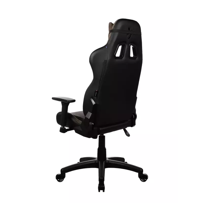 Cadeira gaming Arozzi Avanti SoftFabric castanha — revestimento em tecido, design ergonómico, ajustável em altura e inclinável