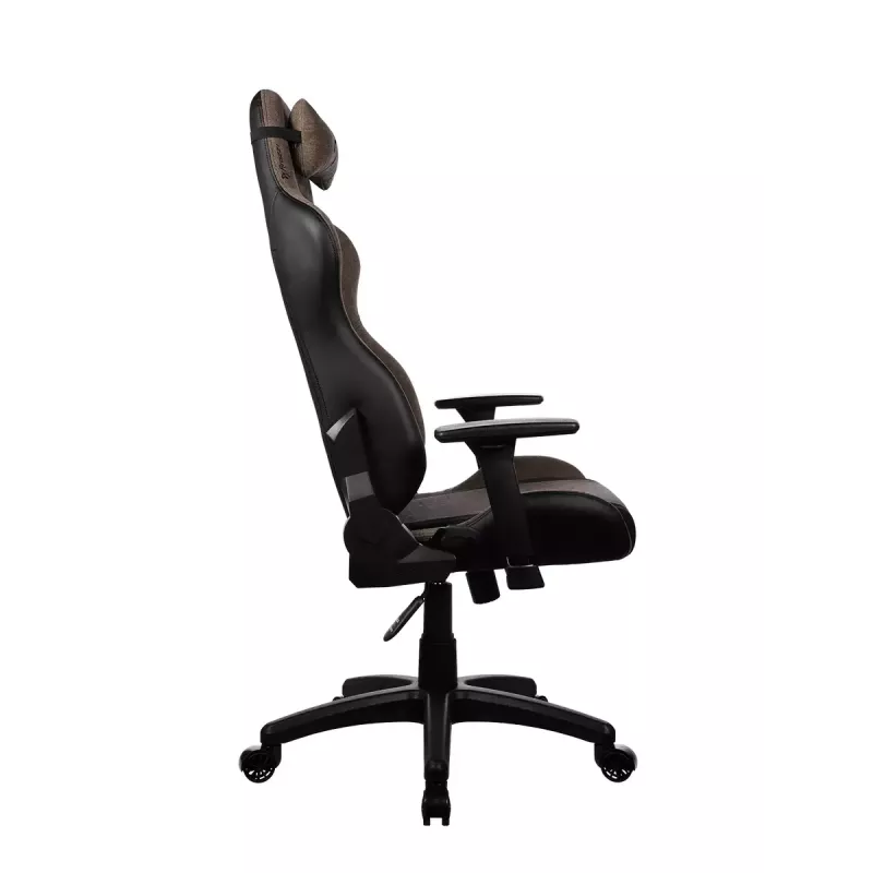Cadeira gaming Arozzi Avanti SoftFabric castanha — revestimento em tecido, design ergonómico, ajustável em altura e inclinável