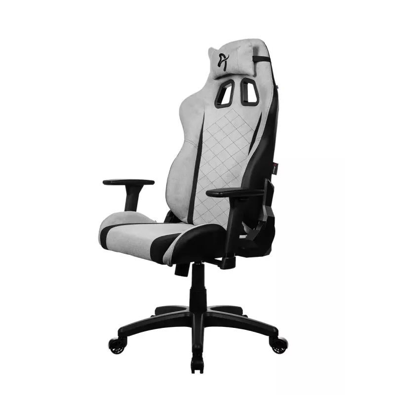 Cadeira gaming arozzi Avanti SoftFabric cinzento-claro – ergonómica com encosto alto, revestimento em tecido, braços ajustáveis, ajuste de inclinação e altura