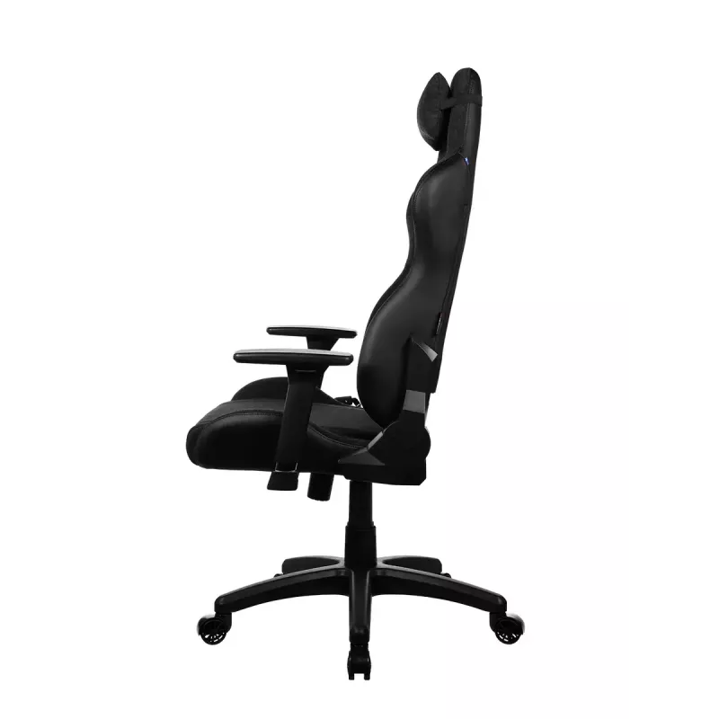 Cadeira gaming arozzi Avanti SoftFabric preto puro — ergonómica, encosto alto, braços ajustáveis, função de balanço inclinável