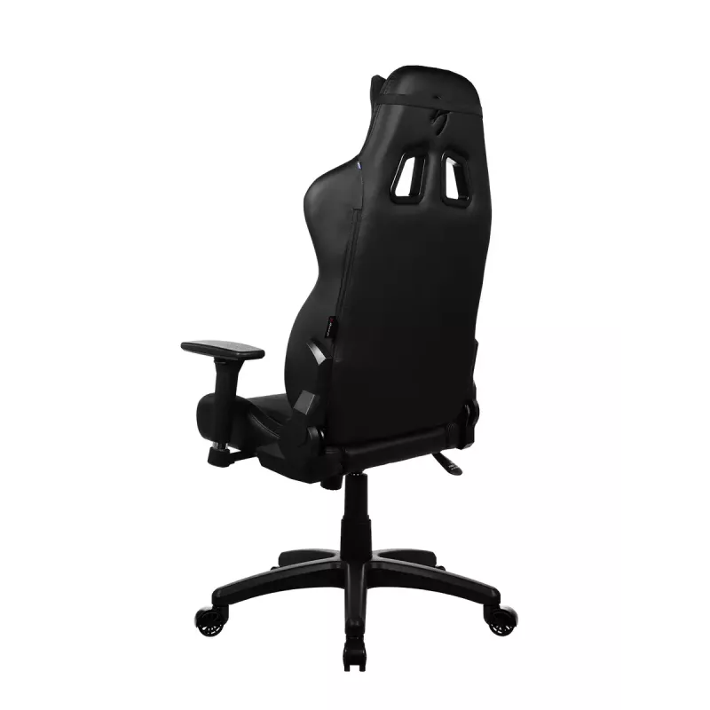 Cadeira gaming arozzi Avanti SoftFabric preto puro — ergonómica, encosto alto, braços ajustáveis, função de balanço inclinável