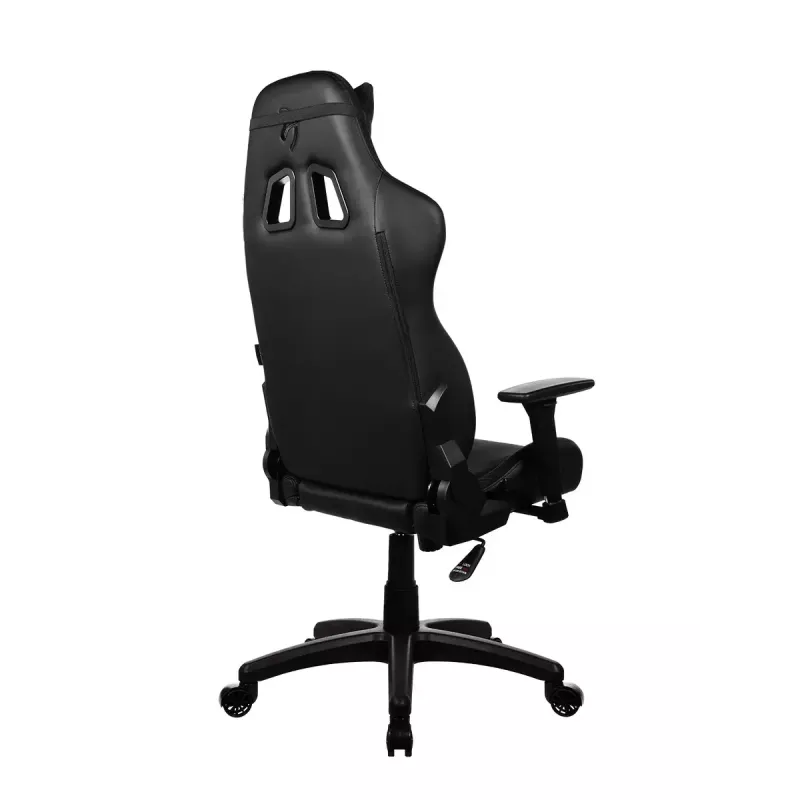 Cadeira gaming arozzi Avanti SoftFabric preto puro — ergonómica, encosto alto, braços ajustáveis, função de balanço inclinável