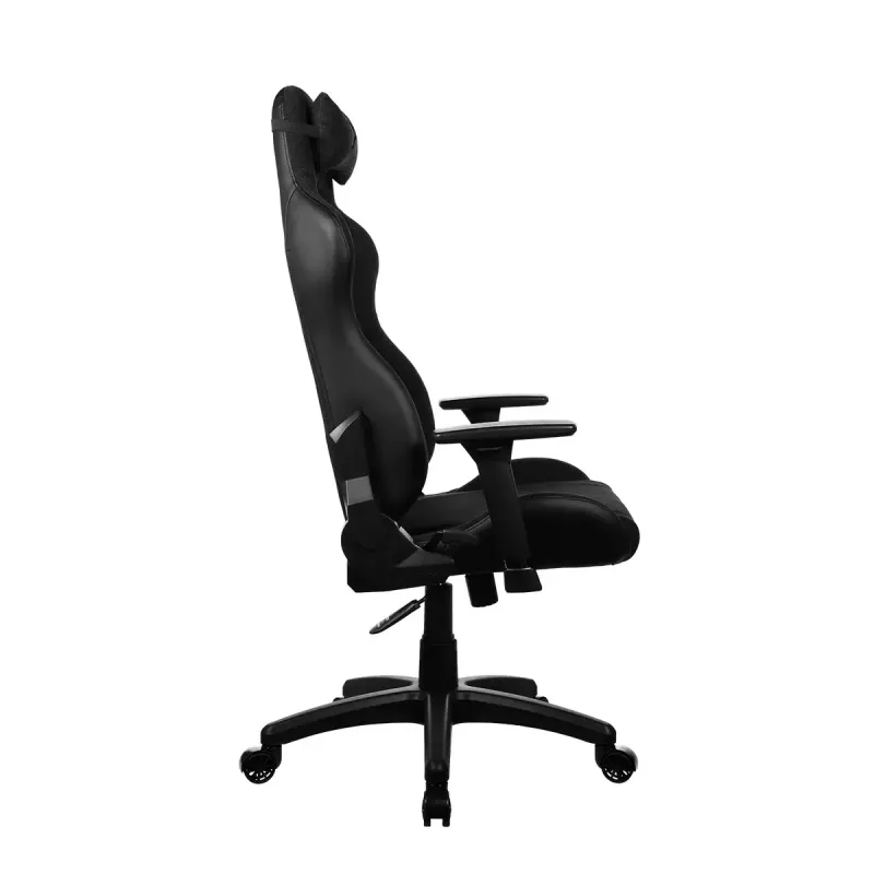 Cadeira gaming arozzi Avanti SoftFabric preto puro — ergonómica, encosto alto, braços ajustáveis, função de balanço inclinável