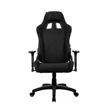 Cadeira gaming arozzi Avanti SoftFabric preto puro — ergonómica, encosto alto, braços ajustáveis, função de balanço inclinável