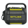 Rádio de obra Muse M-968 BTY — FM analógico, 40 W RMS, Bluetooth 10 m, resistente ao pó/choques, preto/amarelo