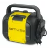 Rádio de obra Muse M-968 BTY — FM analógico, 40 W RMS, Bluetooth 10 m, resistente ao pó/choques, preto/amarelo