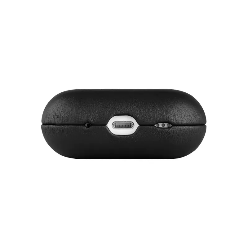 Capa de proteção em pele FIXED FIXLPM-999-BK para auriculares com suporte MagSafe, preta