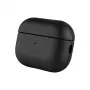 Capa de proteção em pele FIXED FIXLPM-999-BK para auriculares com suporte MagSafe, preta