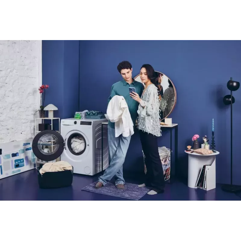 Máquina de lavar roupa de carga frontal CANDY BR 48B6-S — 8 kg, 1400 rpm, classe de eficiência energética A, 600×530×850 mm, branco